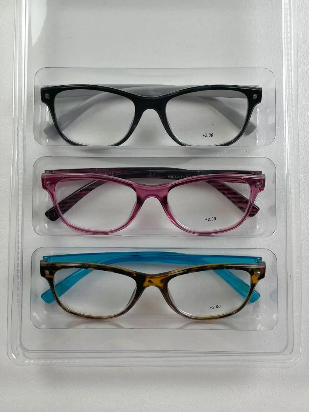 Nanette 3 Pack Reading Glasses +2.00 Tortoise Pink Black New